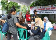 Polres Indramayu Berikan Layanan Kesehatan Gratis Untuk Petugas Pelipatan Surat Suara Pemilu